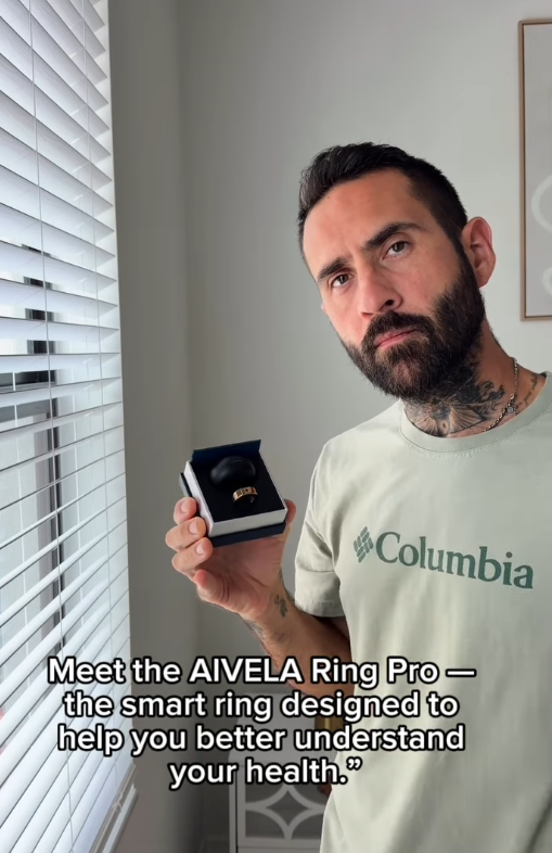 Meet the AIVELA Ring Pro 💍✨ — your smart companion for better sleep, recovery, and everyday wellness.