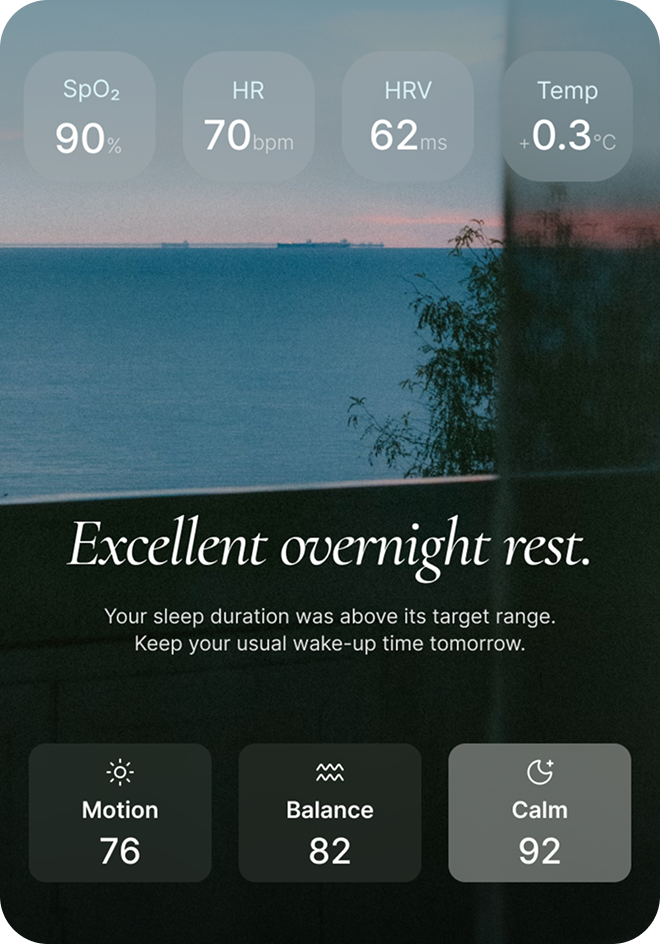 Sleep insights on AIVELA app